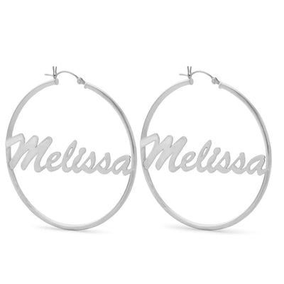 CUSTOM SILVER PLATED HOOPS